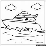 Real Yacht Coloring Page For Kids Transportation sketch template