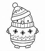 340  Christmas Penguin Coloring Pages Stock Illustrations Royalty Free sketch template