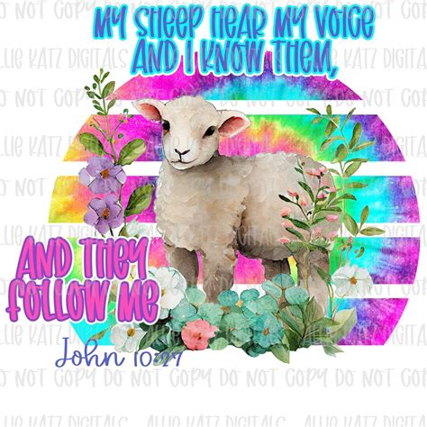 My Sheep Hear My Voice PNG File/ Digital Download Only/ Lamb Design/ PNG File - Etsy