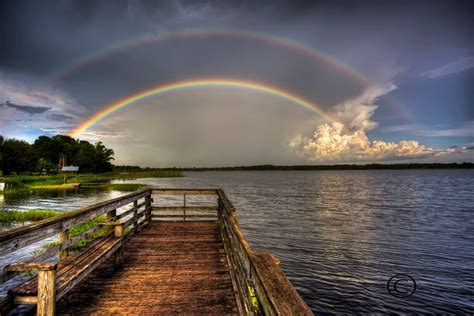 Nice double rainbow, Red Beach Lake in Sebring, Florida. | Weather ...