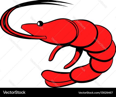 Shrimp icon cartoon Royalty Free Vector Image - VectorStock