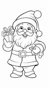 Free Santa Coloring Page For Children  coloring Pages Kids sketch template