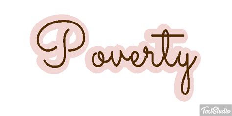 Poverty Word Animated GIF Logo Designs