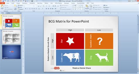 Free Plantilla PowerPoint con Matriz BCG & Presentation Slides