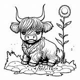 Highland Cow Coloring Pages For Adults Printable  Free Templates sketch template