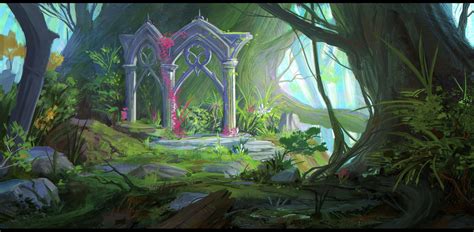 Whimsical Forest by Jonathan DufresnePainting Practice | Concept art ...