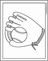 Baseball Glove Coloring Page sketch template