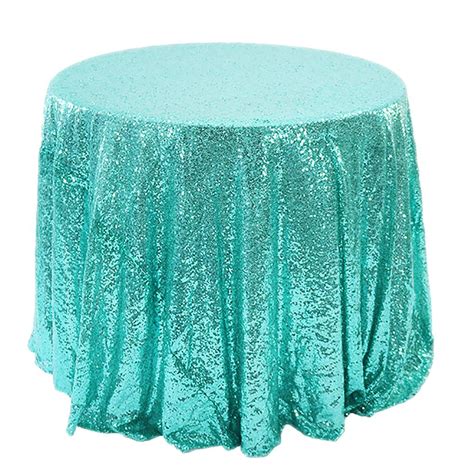 Cheap American Hotel Wedding Banquet Decoration Round Solid Color White Tablecloth Cloth Sequin ...