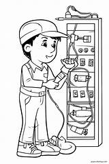 Electrician Coloring Pages ᗎ Printable Painting Template sketch template