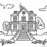 Dream House Mansion Coloring Page 41203 32560 sketch template