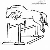 Horse Jumping Coloring Pages sketch template