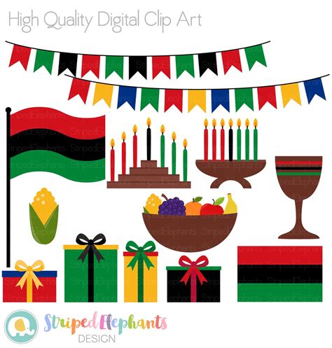 Kwanzaa Clipart Kwanza Digital Clip Art African Clipart Commercial Use - Etsy