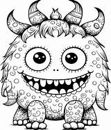 Monster Coloring Book Cute Pages For Kids  Made By sketch template