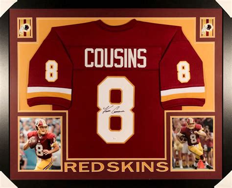 Kirk Cousins Signed Redskins 35x43 Custom Framed Jersey (JSA COA ...