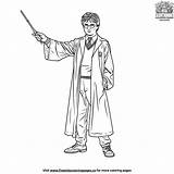 Harry Potters Wand Coloring Pages sketch template