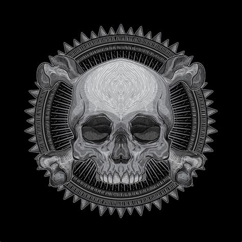 Premium Vector | Drawing of skull head