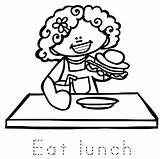 Lunch Coloring Page sketch template