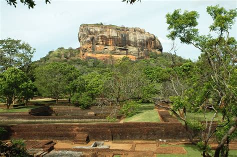 Sigiriya Rock from West Bank, Sri Lanka & X28;king Kashyapa -5th AD ...