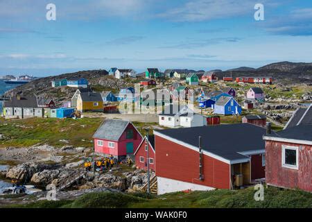 Greenland. Itilleq. Colorful houses Stock Photo: 264708955 - Alamy