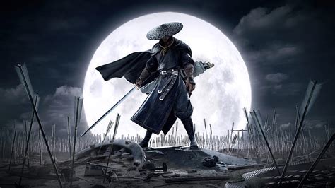 Fantasy, Samurai, Warrior, Sword, Moon, HD wallpaper | Peakpx