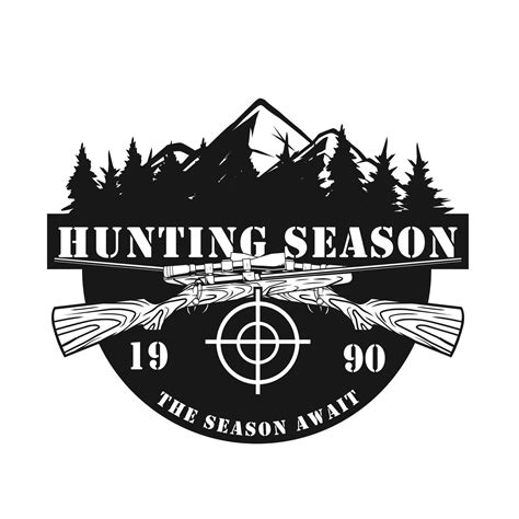 hunting logo design 11617605 Vector Art at Vecteezy