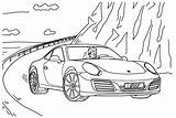 Plus De 50 Coloriages Porsche – PDF JPG PNG Et En Ligne  sketch template