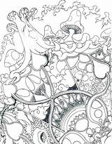 Printable Trippy Mushroom Coloring Pages sketch template