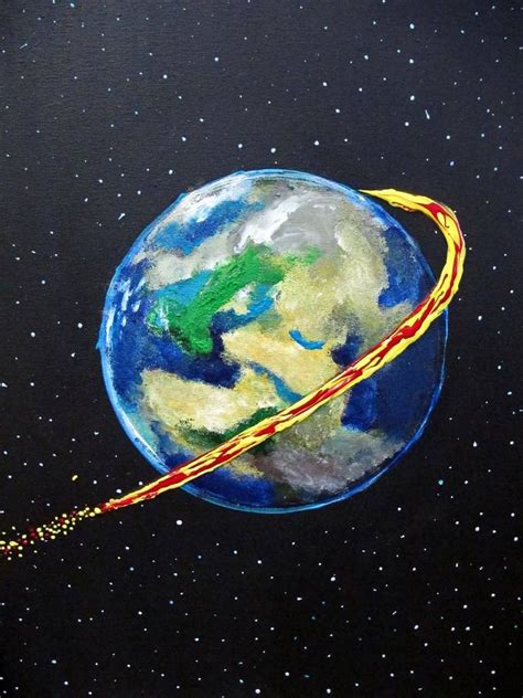 Earth Painting by Anastasia Shaverina | Space painting acrylic, Outer space art, Space painting