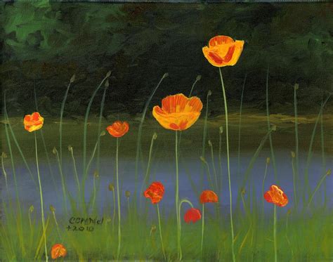 Orange Poppies Painting - Orange Poppies Fine Art Print | Poppy ...