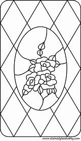 Stained Glass Rose Coloring Page Coloring Pages sketch template