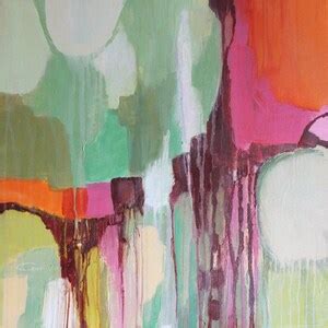 Emotions in Color. Green Abstract Art, Wall Decor Extra Large Abstract Colorful Contemporary ...