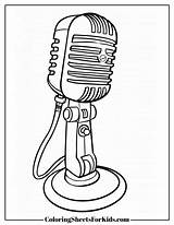 Microphone Coloring Pages Printables  Sheets For Kids sketch template