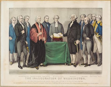 The Inauguration of Washington as First President of the United States ...