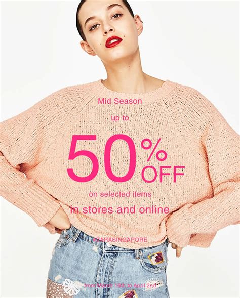 (EXPIRED) ZARA mid-season sale now on with up to 50% off selected items from 16 Mar – 2 Apr 2017
