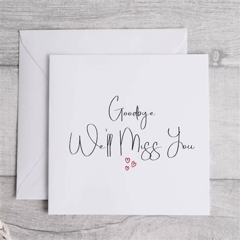 Goodbye We Will Miss You Card. Sorry You Are Leaving Card. - Etsy