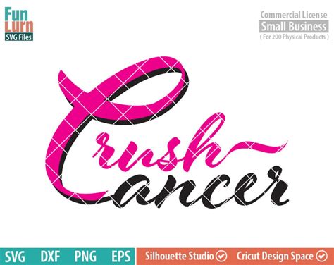 Breast Cancer SVG, Crush Cancer SVG, Breast Cancer Awareness, Support ...