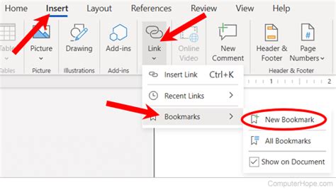 How To Add Remove And Access A Bookmark In Microsoft Word - Free Word Template