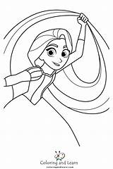 Rapunzel Coloring Pages FREE 2025  And Learn sketch template