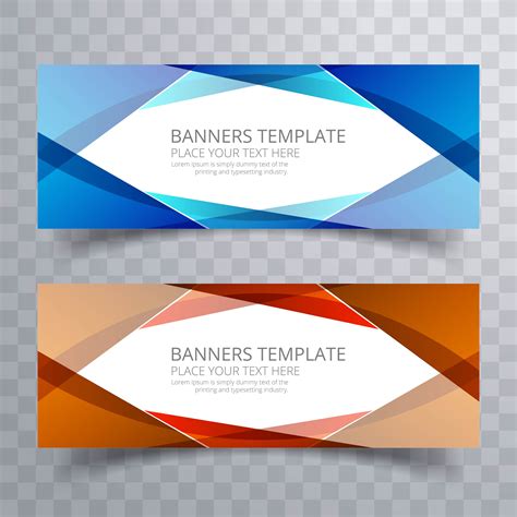 Abstract wave colorful banners set design template 246304 Vector Art at ...