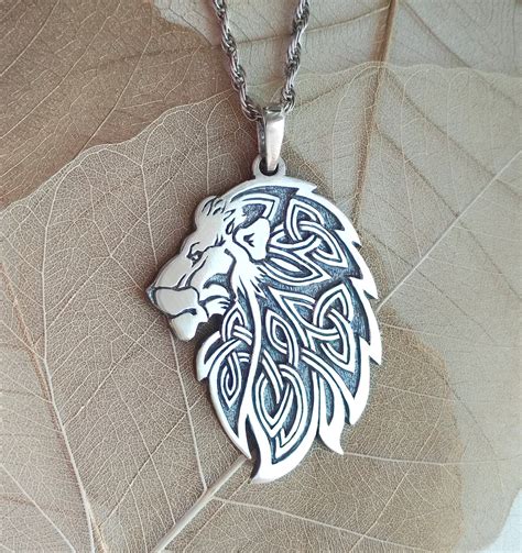 Silver Lion Pendant.Lion Pendant.Silver Lion Jewelry.Lion | Etsy