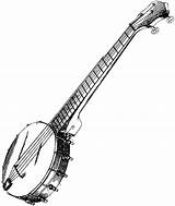 Banjo Clip Art Sketch Coloring Page sketch template