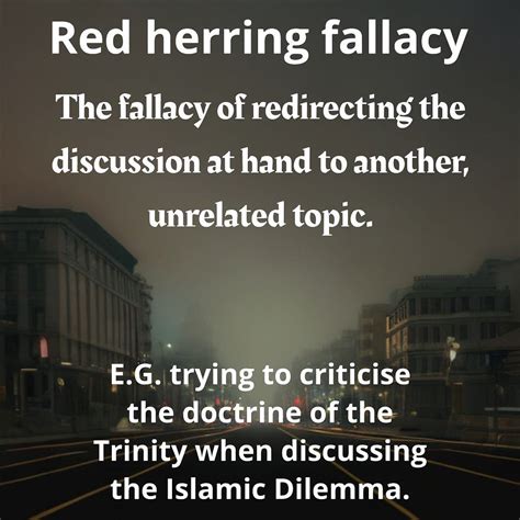 What is the red herring fallacy?