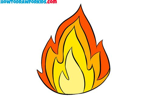 How to Draw Flames Step by Step - Easy Drawing Tutorial For Kids