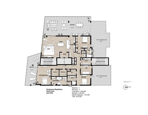 Penthouse Floor Plans — The Collection 1335