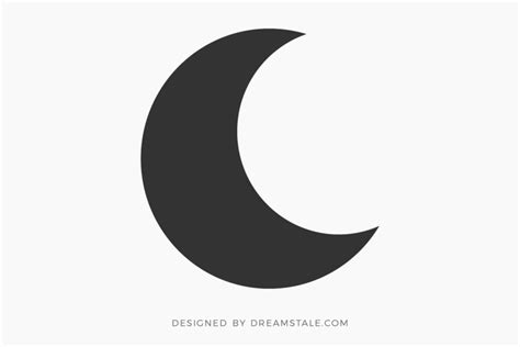 Half Moon Free SVG Clipart - Dreamstale