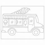 Ice Cream Truck Coloring Page sketch template