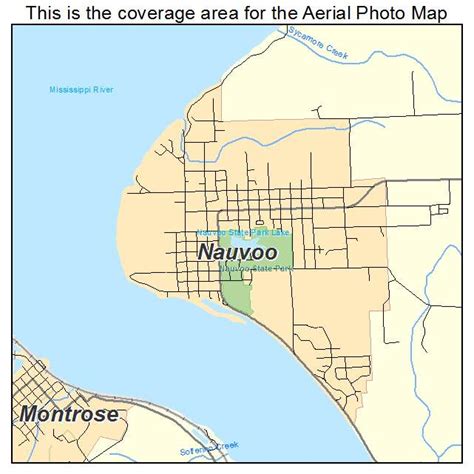 Aerial Photography Map of Nauvoo, IL Illinois