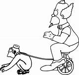 Krusty The Clown Drawing And coloring Page  Free Printable sketch template