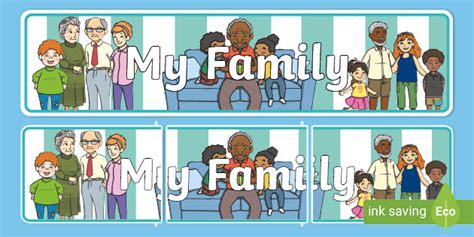 FREE! - My Family Display Banner (teacher made)