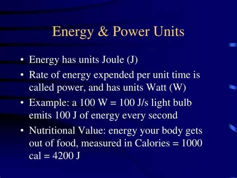 PPT - Energy & Power Units PowerPoint Presentation, free download - ID:6308216